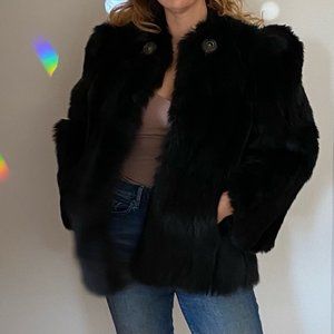 Amazing 1930s Skunk Fur Coat